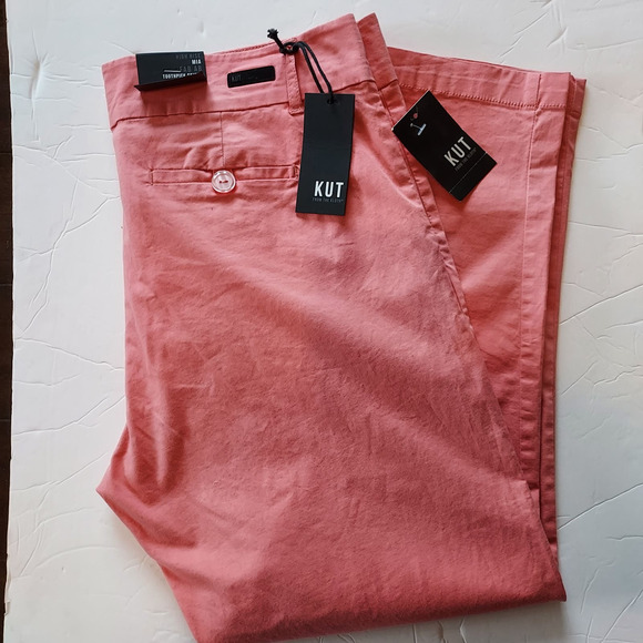 NEW Kut  From Kloth Coral Capri Chinos Size 10 - Picture 2 of 12